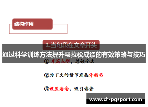 通过科学训练方法提升马拉松成绩的有效策略与技巧