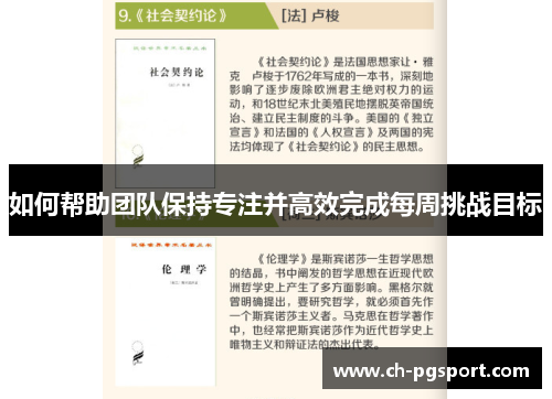 如何帮助团队保持专注并高效完成每周挑战目标